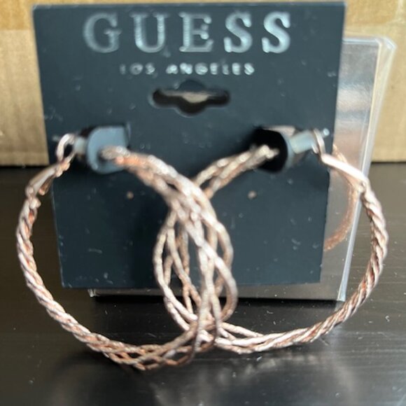 Guess Los Angeles hoop earrings. - Picture 2 of 3